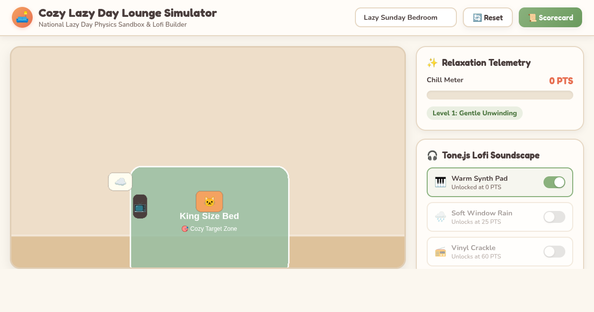 Cozy Lazy Day Lounge Simulator preview