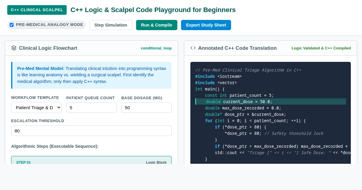 C++ Logic & Scalpel Code Playground for Beginners preview