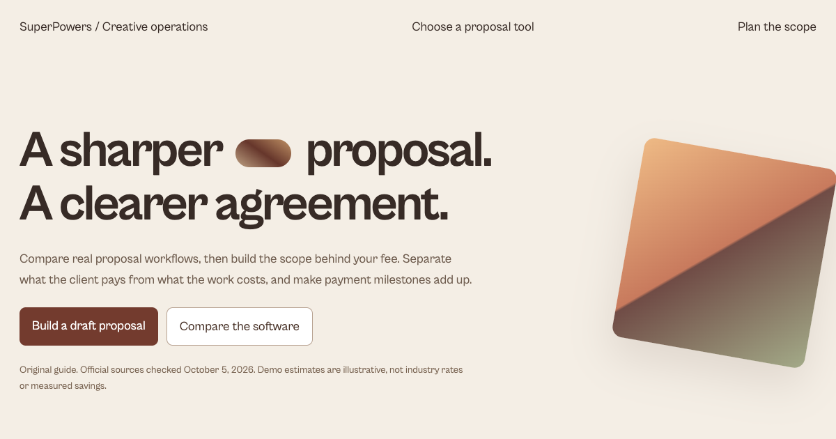 Creative Agency Proposal Tools & Scope Builder preview