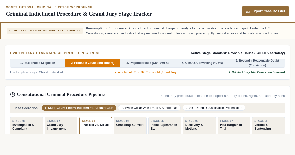 Criminal Indictment Procedure & Grand Jury Stage Tracker preview