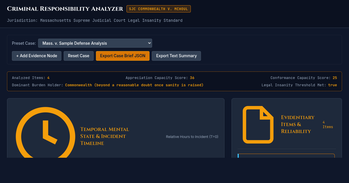 Criminal Responsibility & Mental State Evidence Analyzer preview