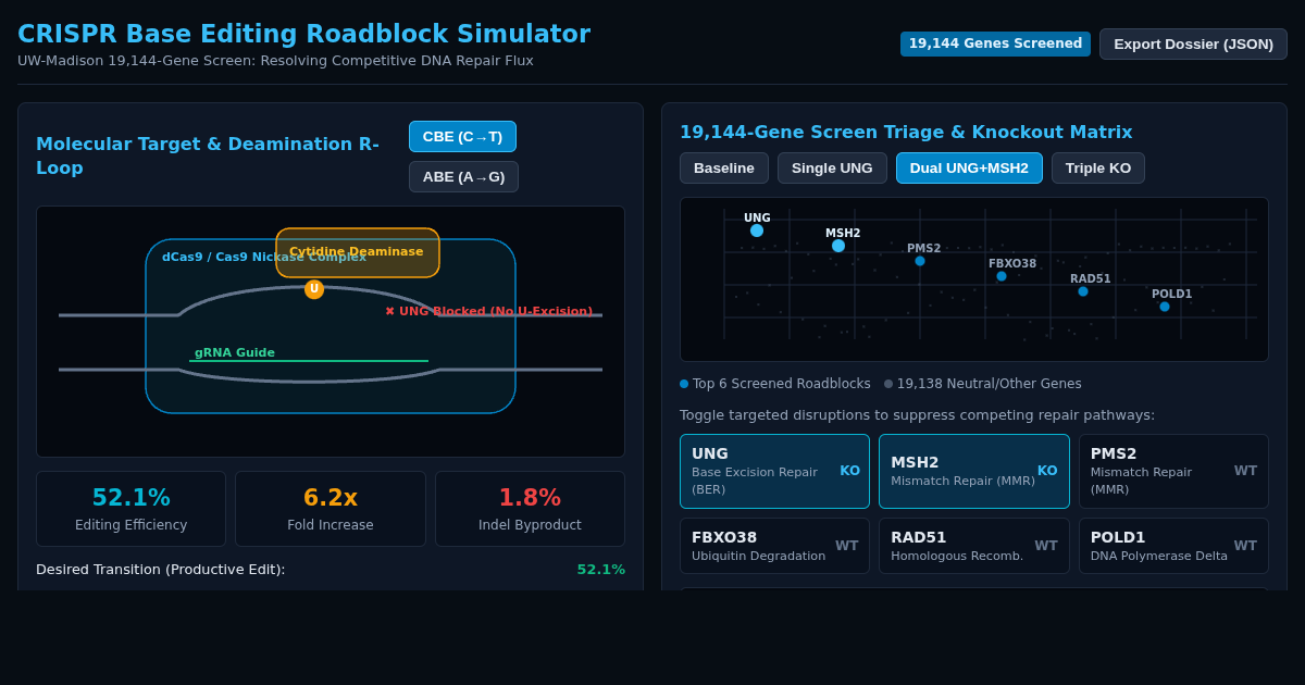 CRISPR Base Editing Roadblock Simulator preview