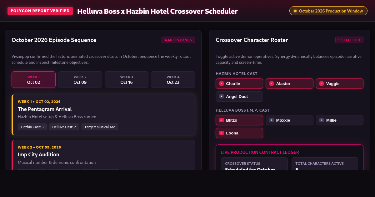 Crossover Timeline & Cast Scheduler | Helluva Boss x Hazbin Hotel preview