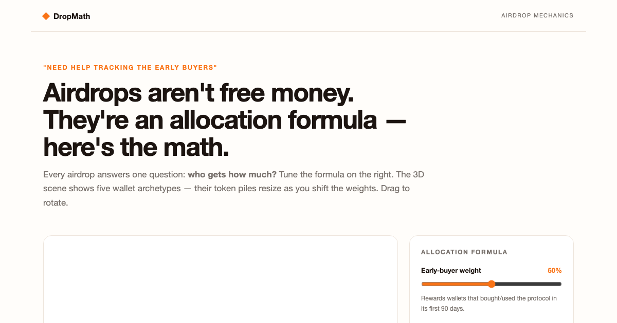 How Crypto Airdrops Work: Allocation Simulator preview