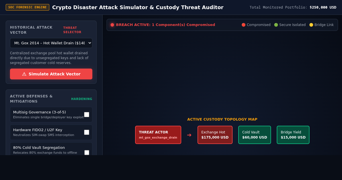 Crypto Disaster Attack Simulator & Custody Threat Auditor preview