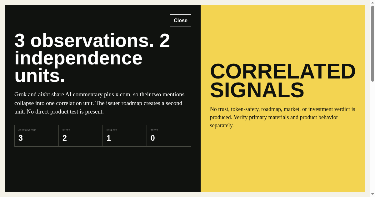 Crypto Evidence Independence Matrix preview