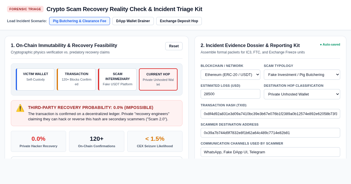 Crypto Scam Recovery Reality Check & Incident Triage Kit preview