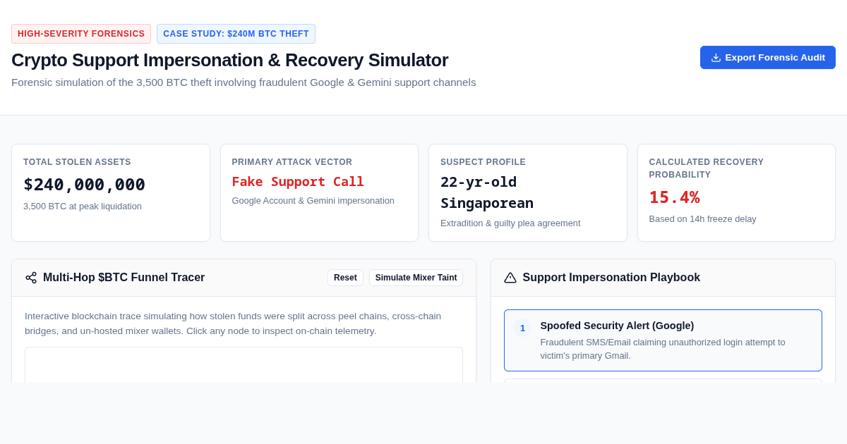 Crypto Support Impersonation & Recovery Simulator preview