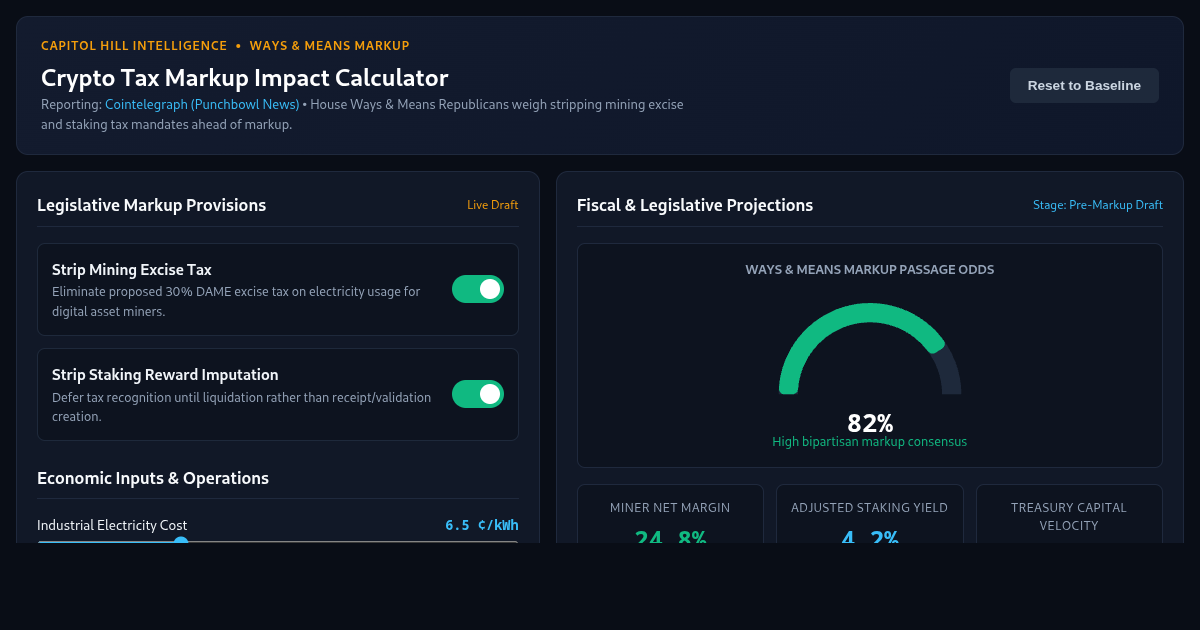 Crypto Tax Markup Impact Calculator & Bill Provision Scrubber preview