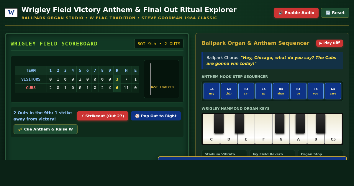 Wrigley Field Victory Anthem & Final Out Ritual Explorer preview