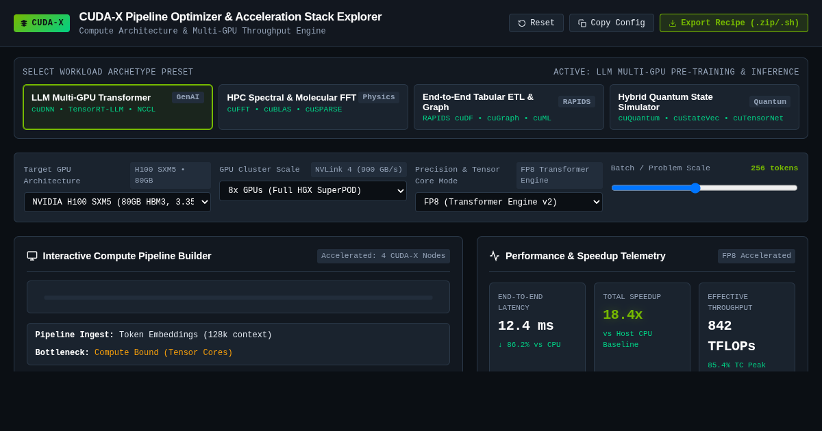 CUDA-X Pipeline Optimizer & Acceleration Stack Explorer preview