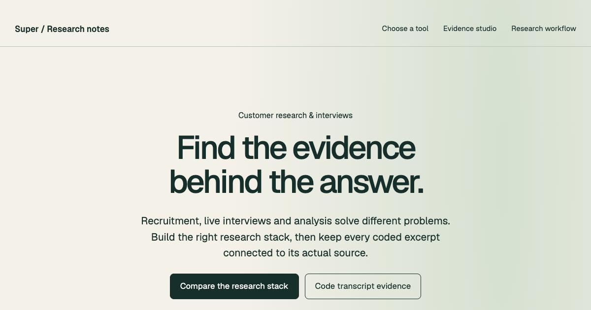 Customer Research Interview Tools & Research Planner preview