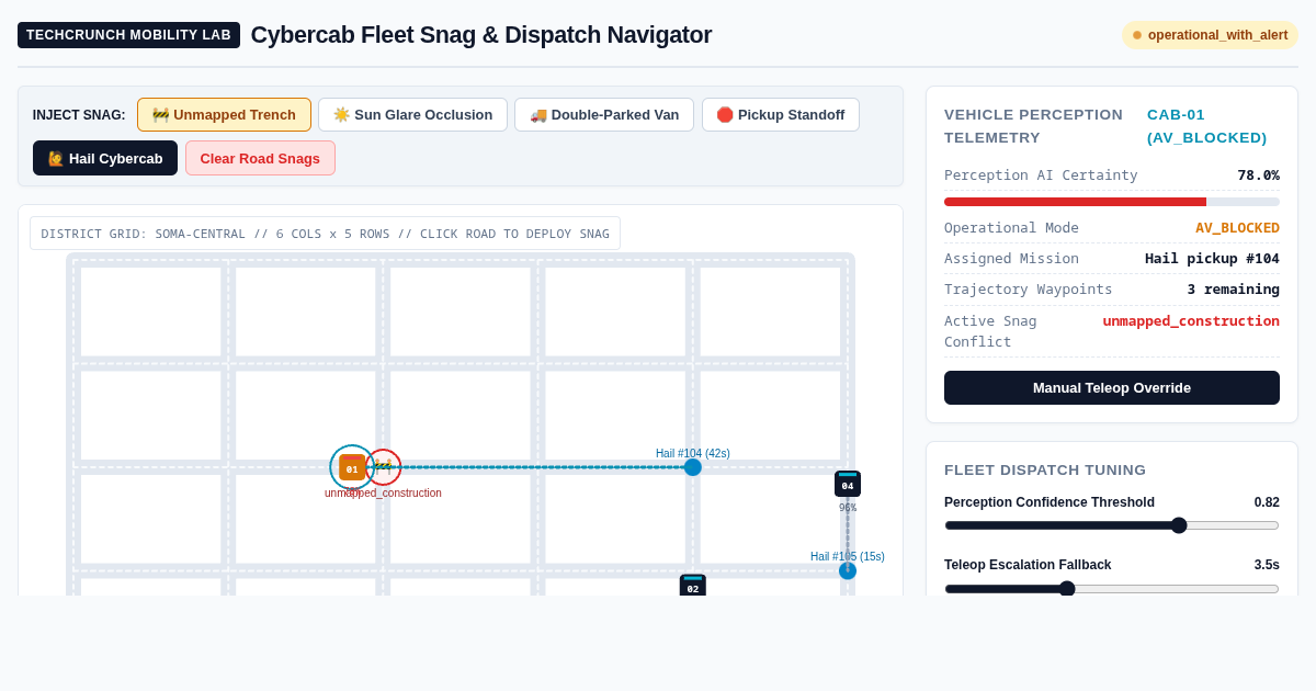 Cybercab Fleet Snag & Dispatch Navigator preview