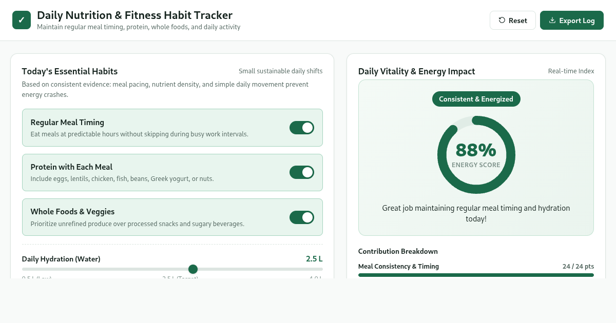 Daily Nutrition & Fitness Habit Tracker preview