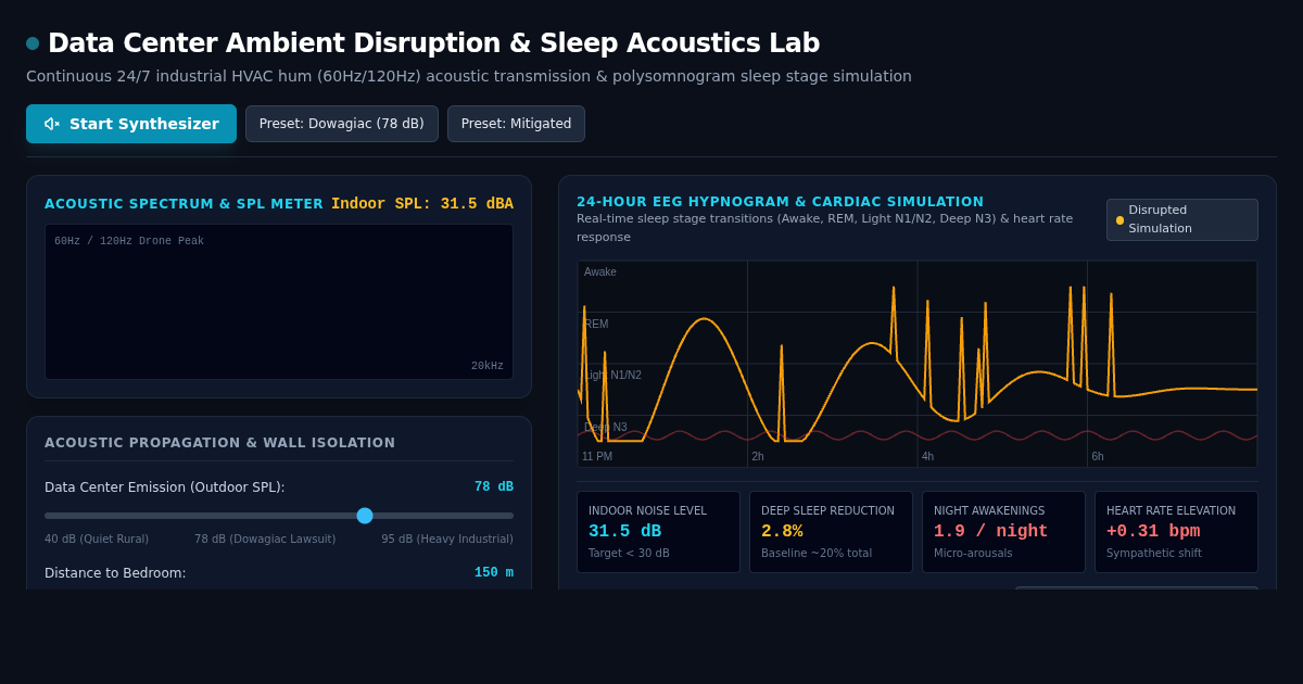 Data Center Ambient Disruption & Sleep Acoustics Lab preview