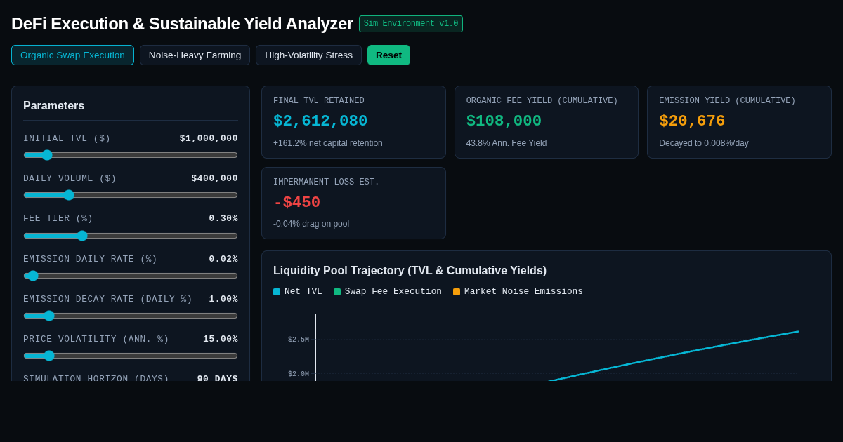 DeFi Execution & Sustainable Yield Analyzer preview