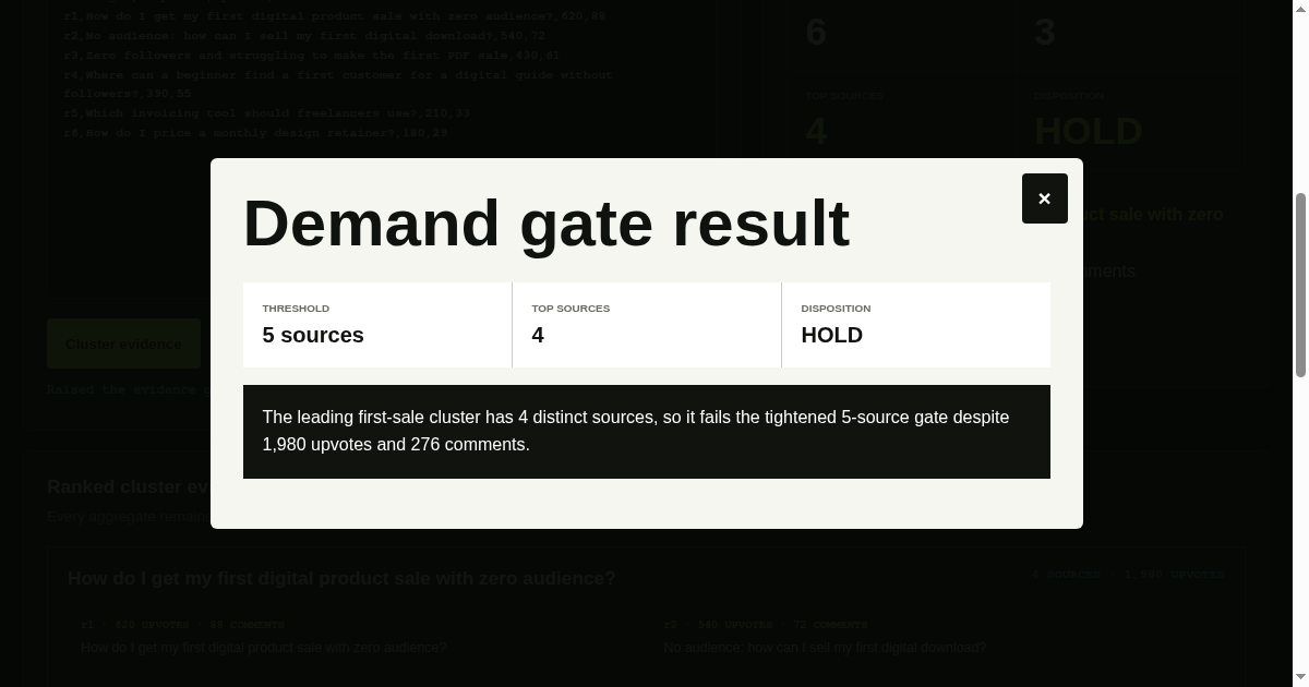 Demand Signal Clusterer preview