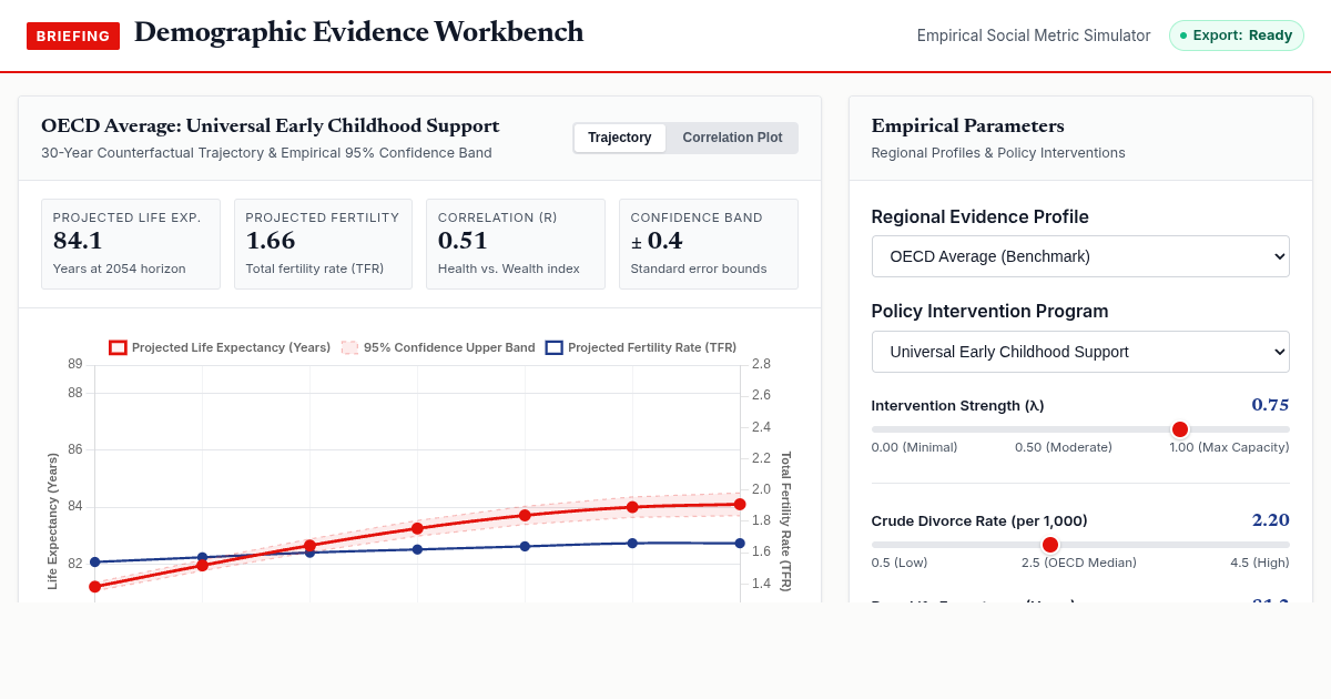 Demographic Evidence Workbench & Social Metric Simulator preview