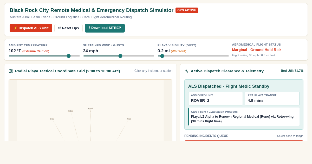 Black Rock City Remote Medical & Emergency Dispatch Simulator preview