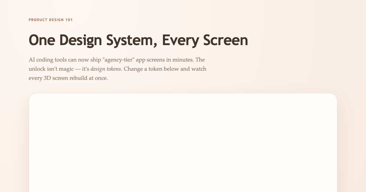 Design Systems, Explained - 3D Token Playground preview