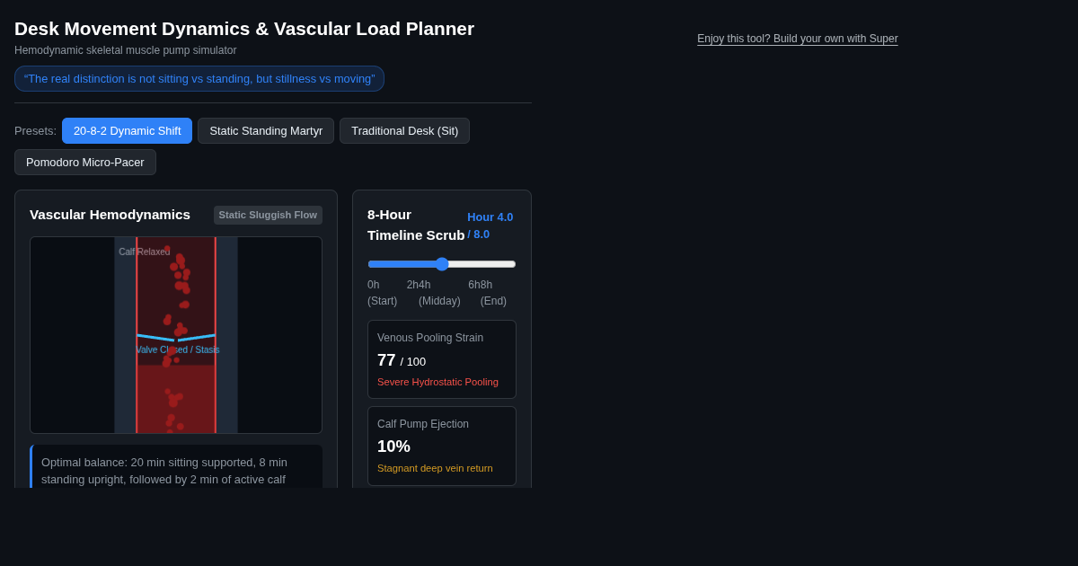 Desk Movement Dynamics & Vascular Load Planner preview