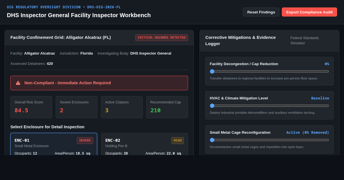 DHS Inspector General Facility Inspector Workbench preview