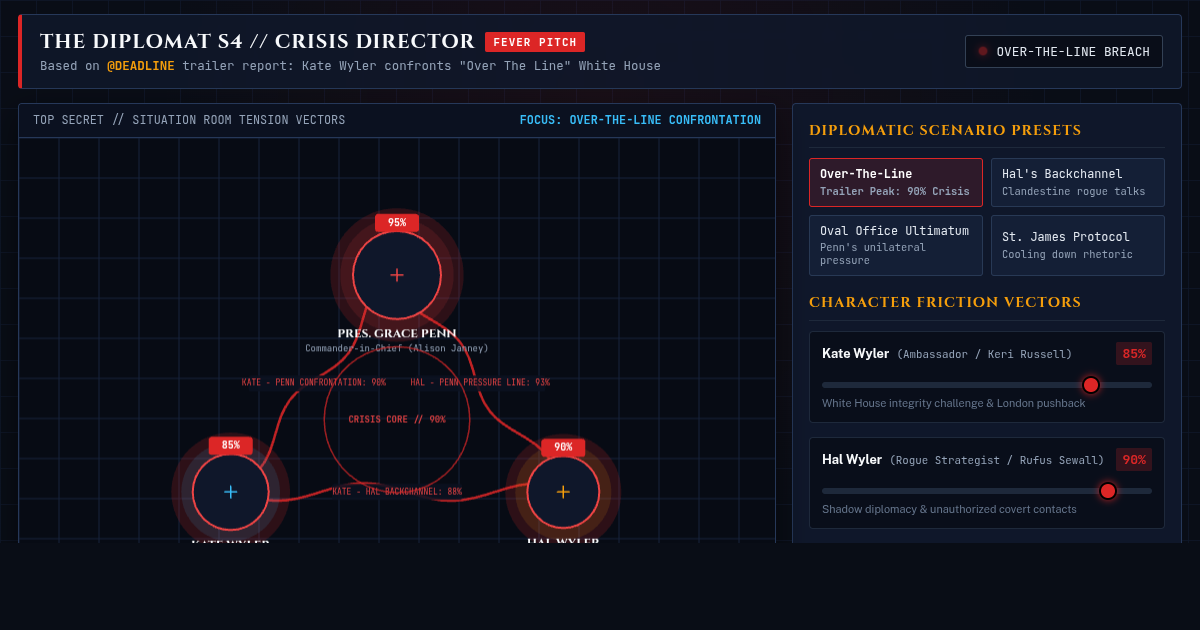 The Diplomat Season 4 Tension & Political Crisis Director preview
