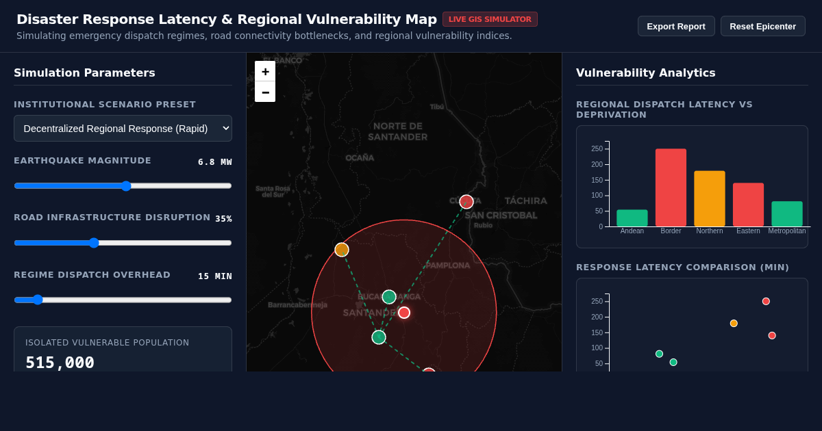 Disaster Response Latency & Regional Vulnerability Map preview