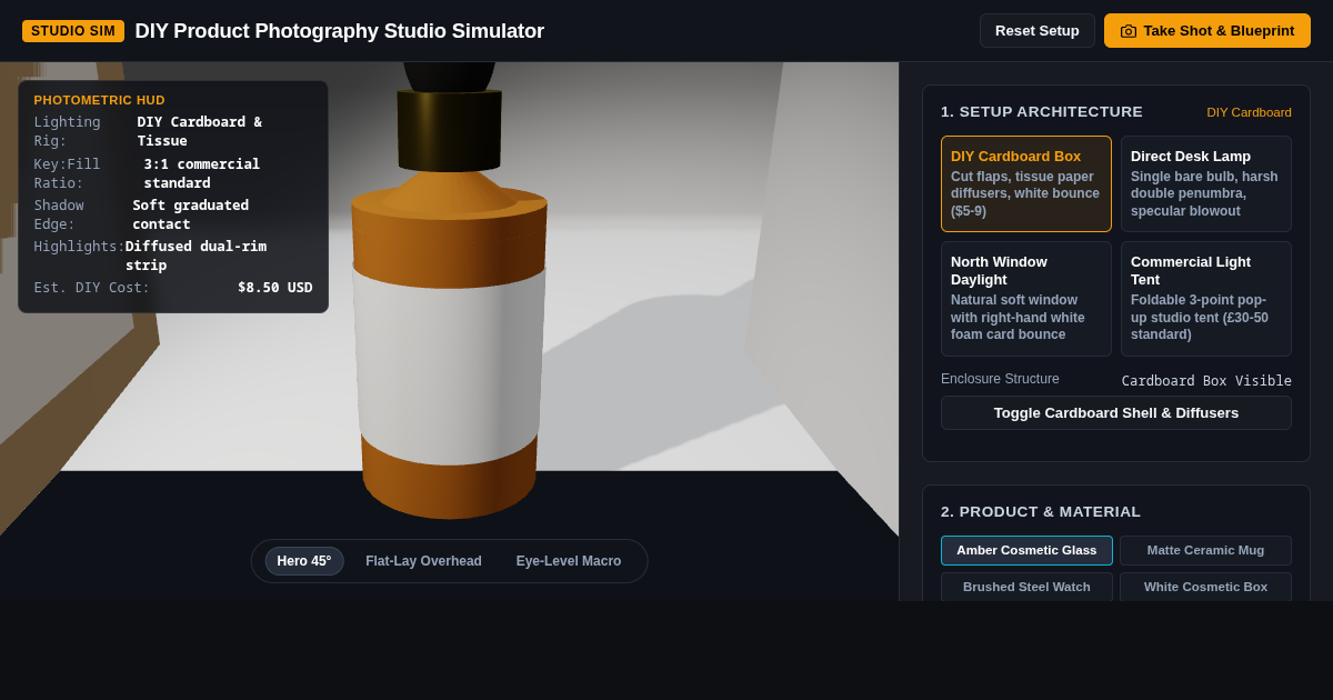 DIY Product Photography Studio Simulator preview