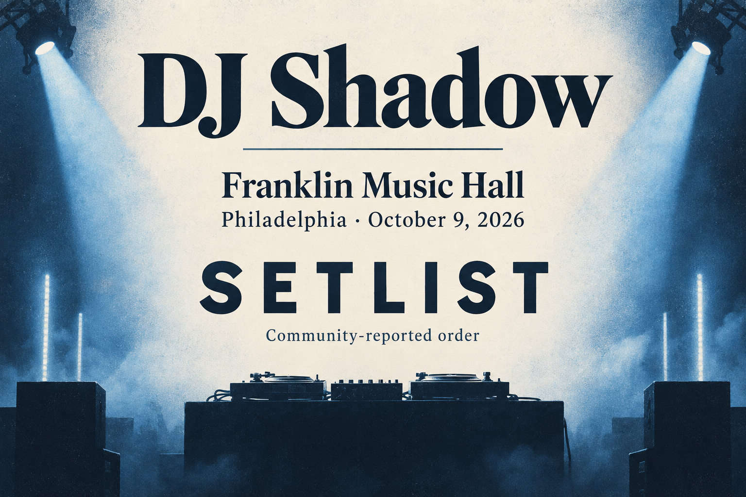 Concert setlist editorial preview