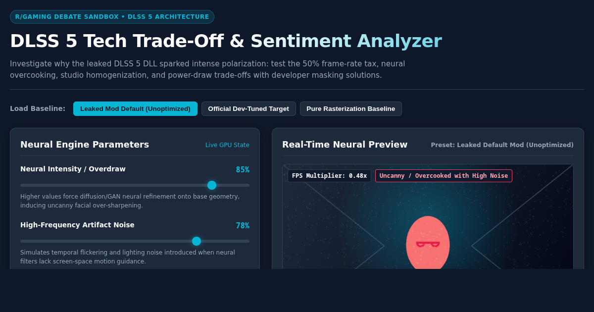 DLSS 5 Tech Trade-Off & Sentiment Analyzer preview