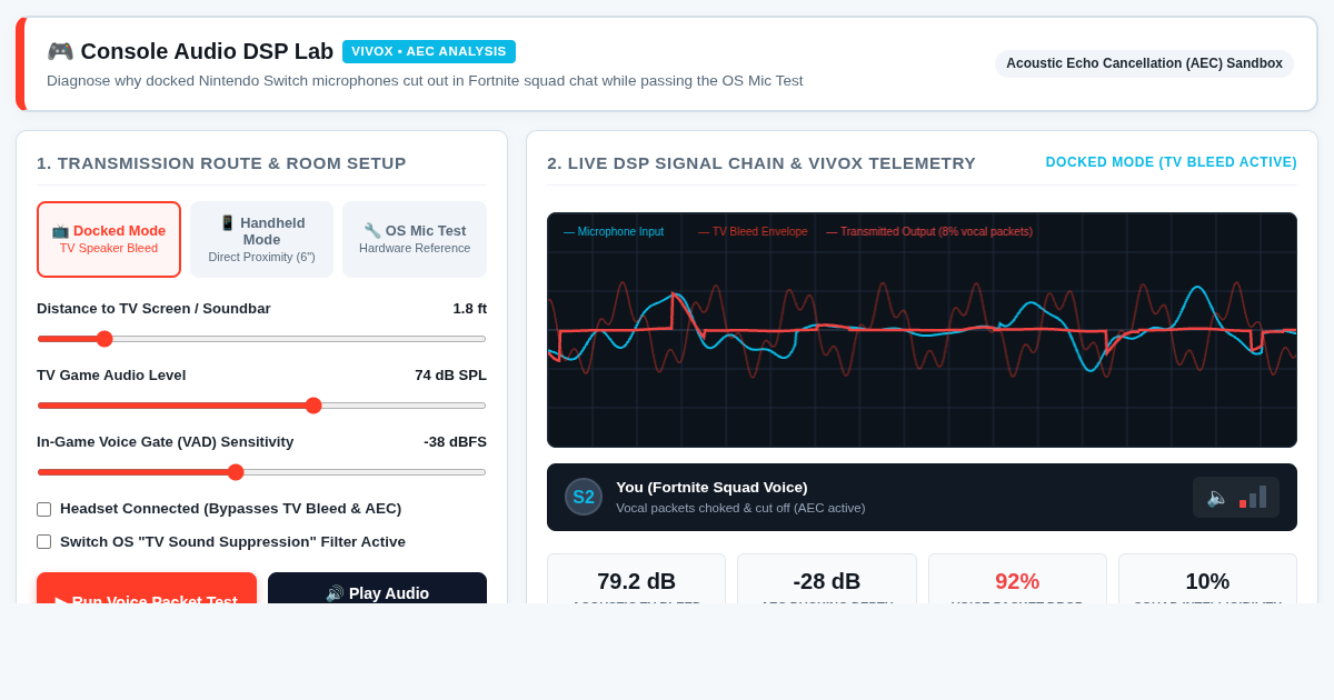 Docked Voice Chat AEC & Noise Gate Diagnostic Lab preview