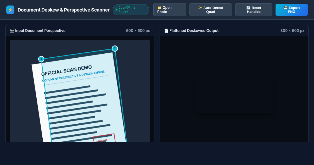 Local Document Deskew & Perspective Scanner preview
