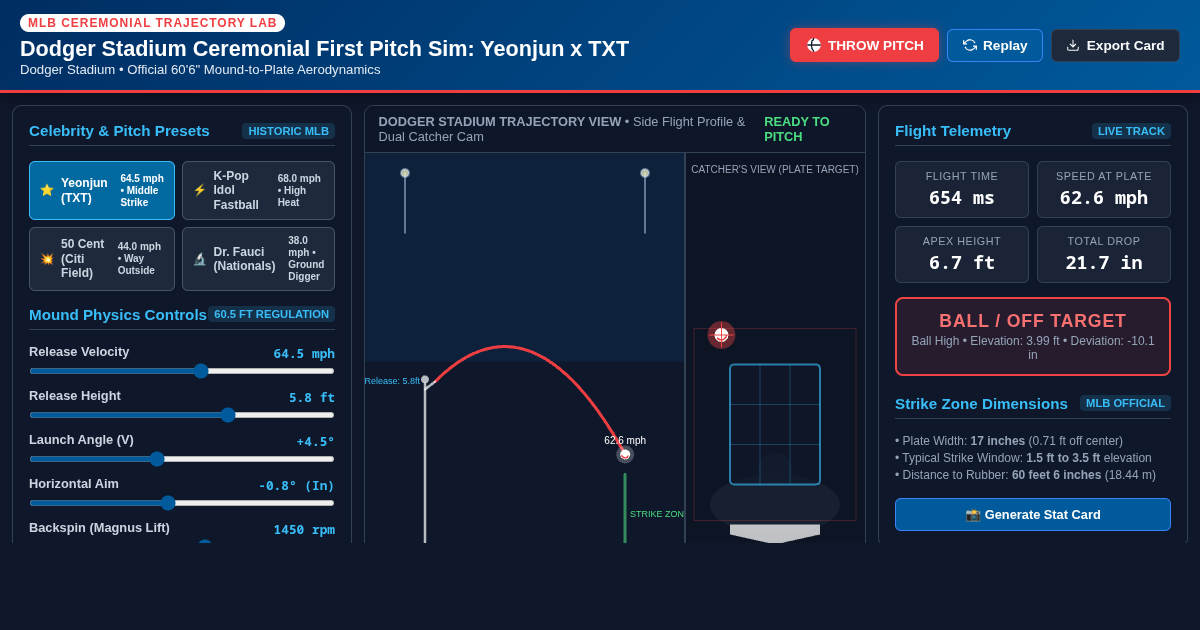 Dodger Stadium Ceremonial First Pitch Sim: Yeonjun x TXT preview