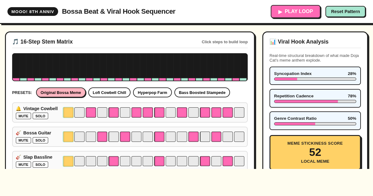 Mooo! Bossa Beat & Viral Hook Sequencer preview