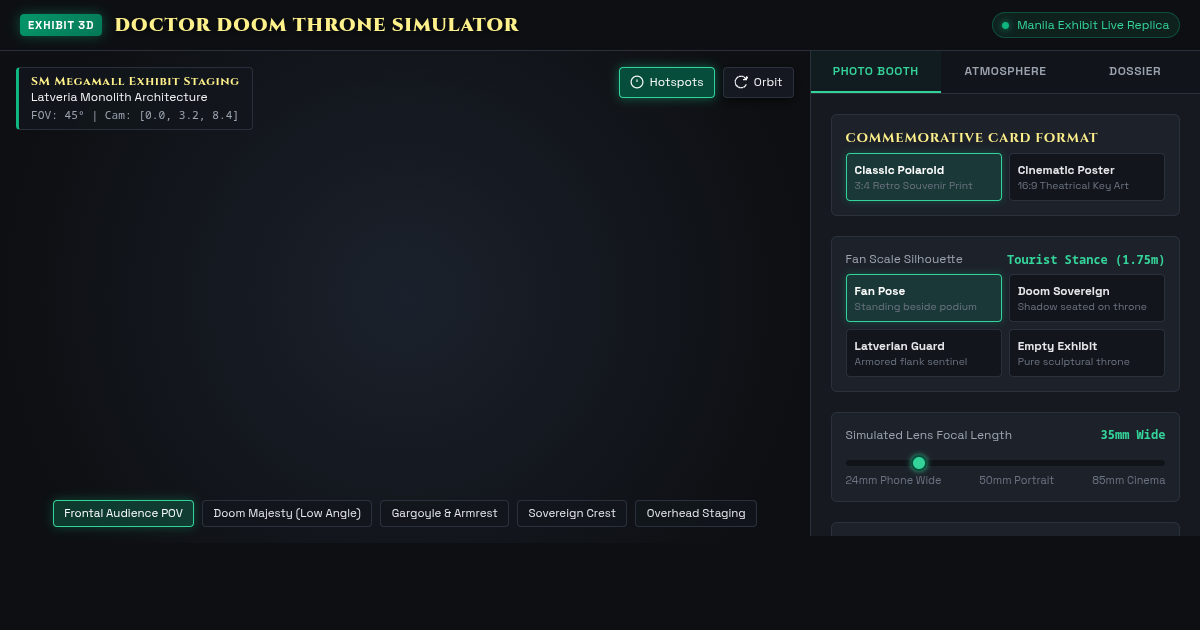 Doctor Doom Throne Exhibit Explorer | Avengers: Doomsday 3D Studio preview