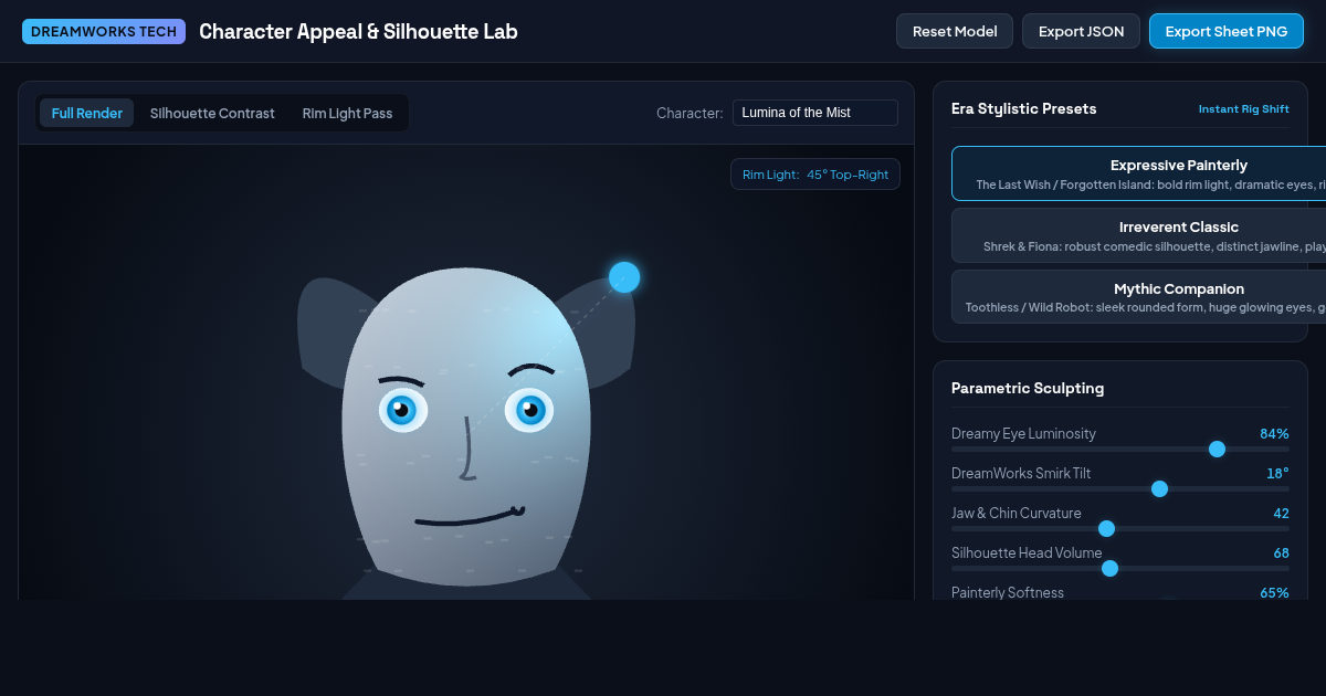 DreamWorks Character Appeal & Silhouette Lab preview