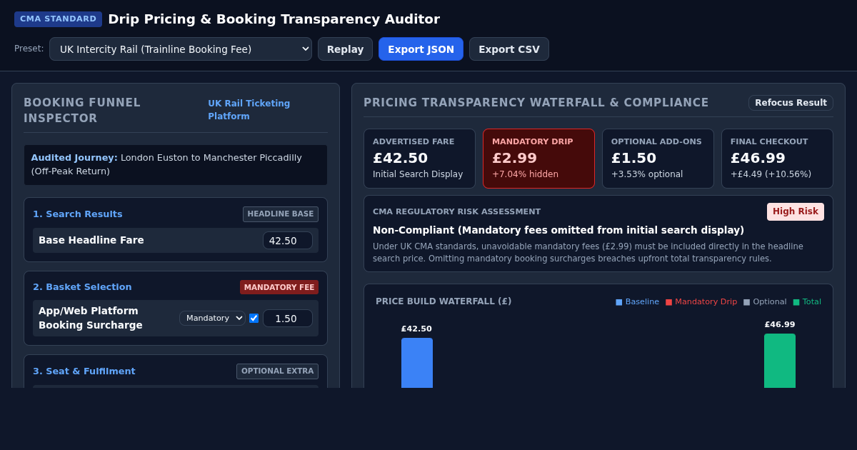 Drip Pricing & Booking Transparency Auditor preview