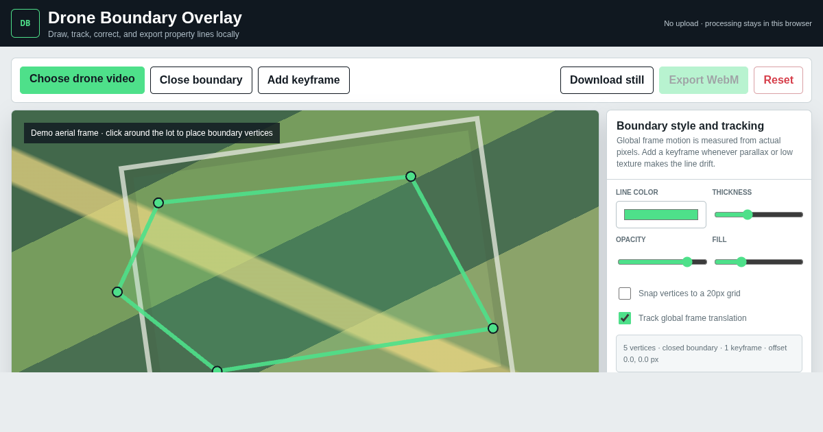 Drone Boundary Overlay - Free Online Property Line Tool preview