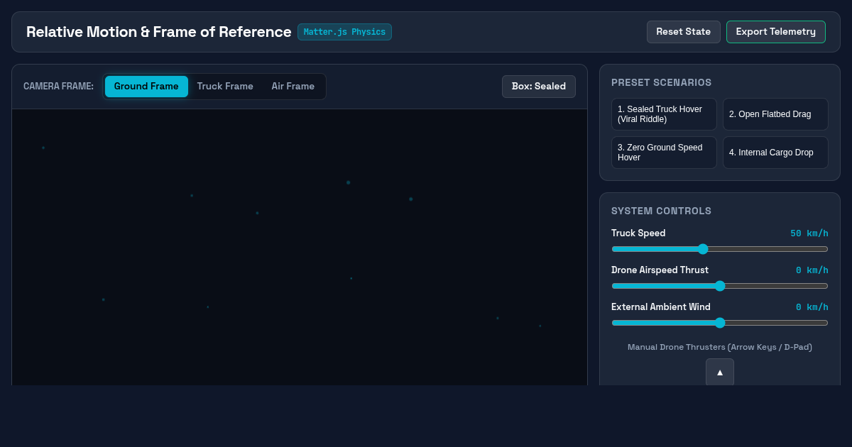 Relative Motion & Frame of Reference Simulator preview
