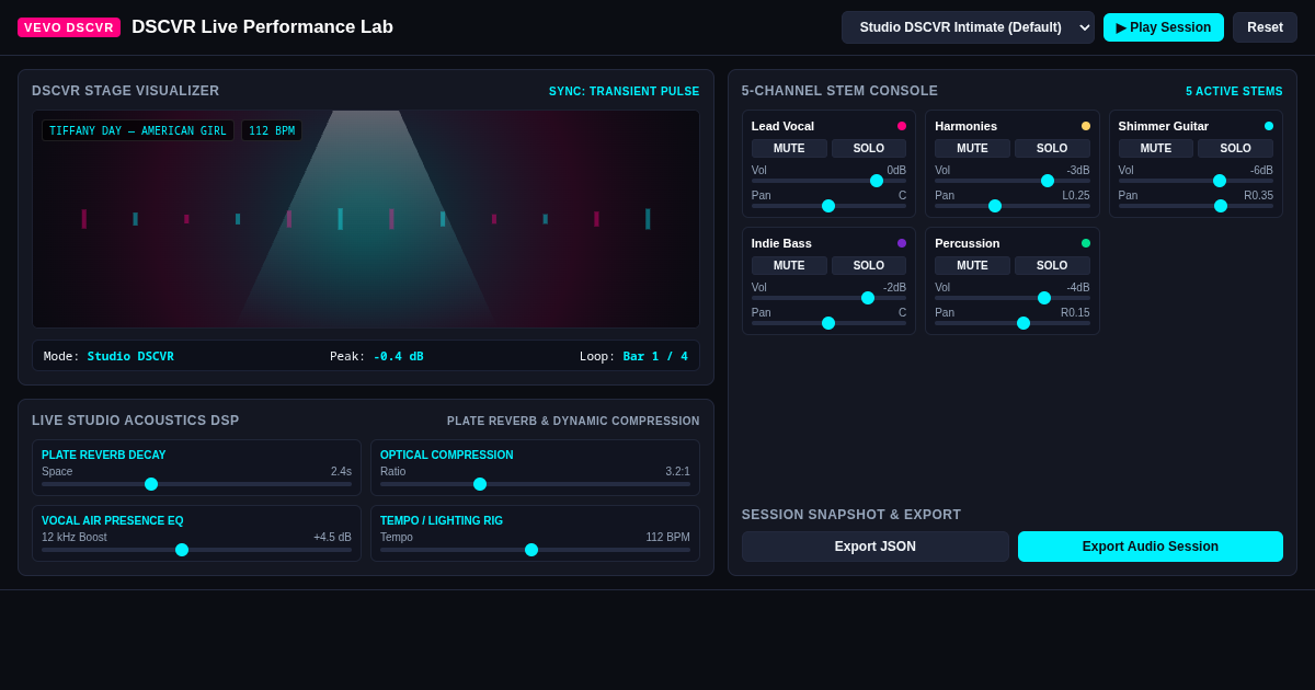 DSCVR Live Studio Performance & Stem Arranger preview