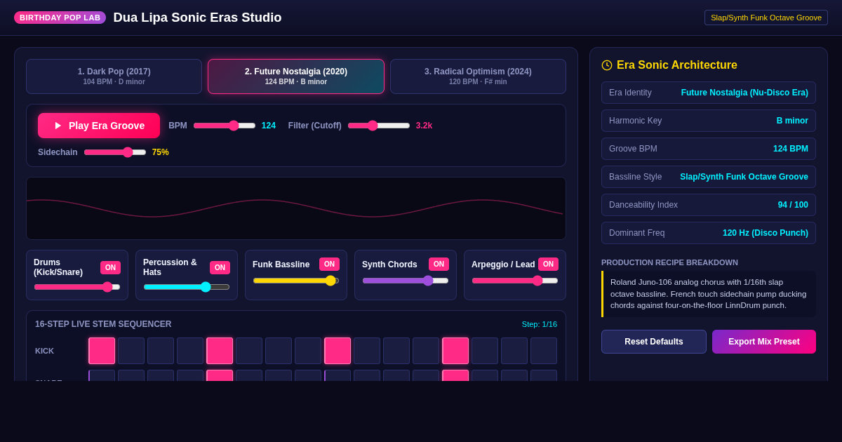 Dua Lipa Era Groove Lab & Sonic Architecture Explorer preview