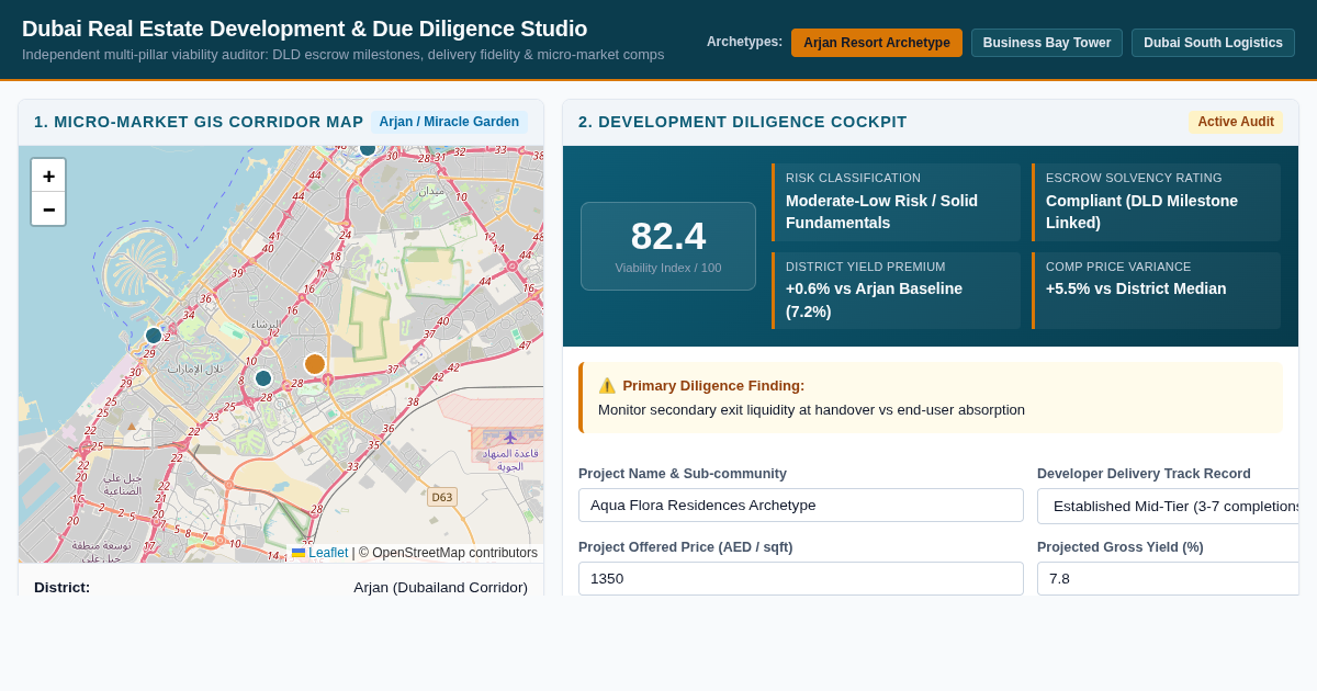 Dubai Real Estate Diligence & Escrow Studio preview