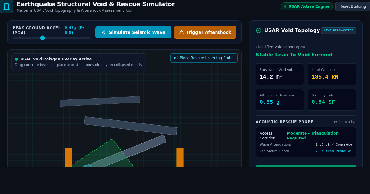 Earthquake Structural Void & Rescue Simulator preview