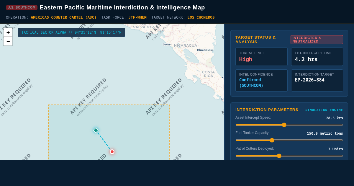 Eastern Pacific Maritime Interdiction & Intelligence Map preview