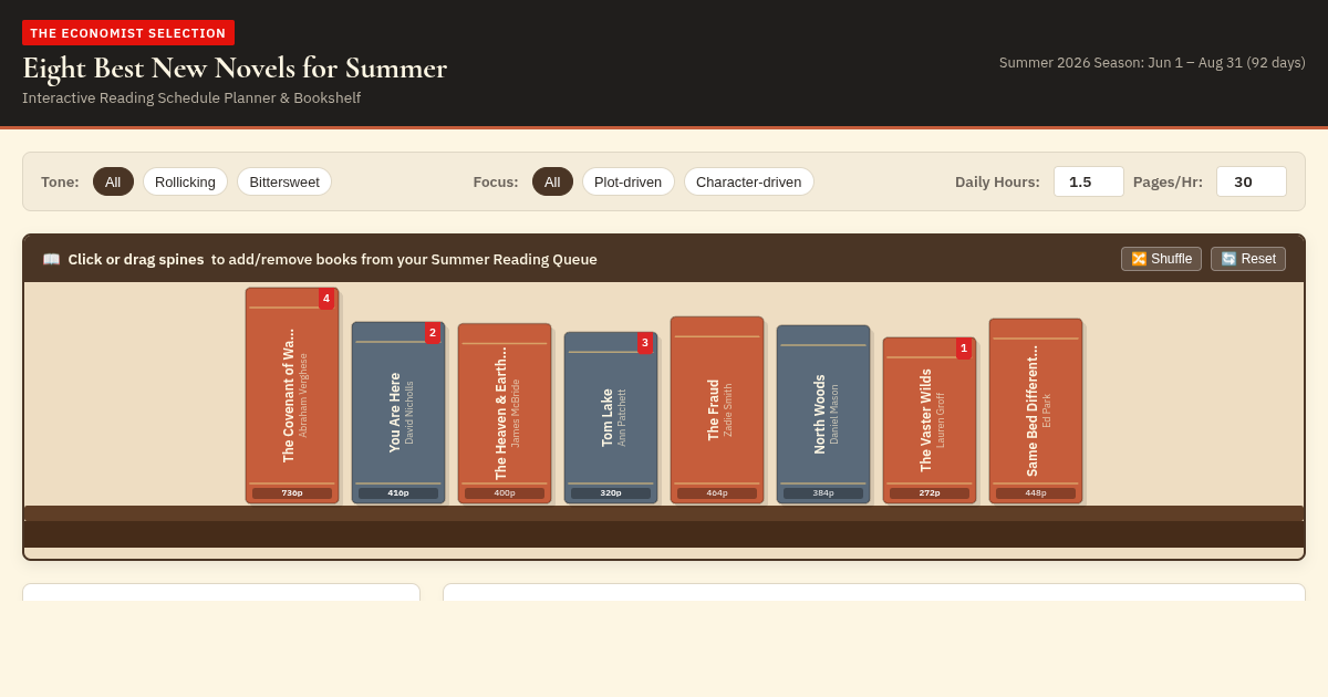 The Economist's Summer Novels: Build Your Reading Plan preview