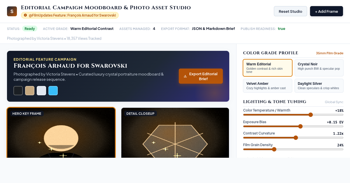 Editorial Campaign Moodboard & Photo Asset Studio preview