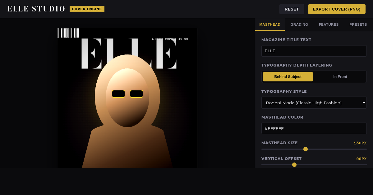 Elle Editorial Magazine Cover & Typography Studio preview