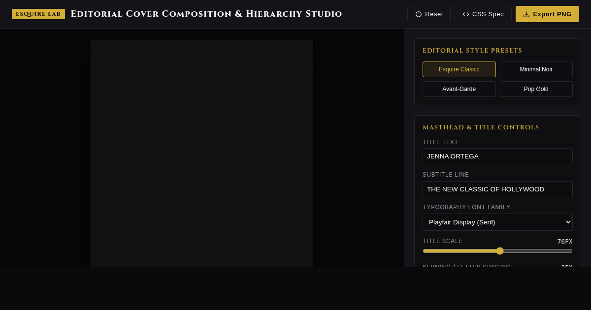 Editorial Cover Composition & Visual Hierarchy Studio preview