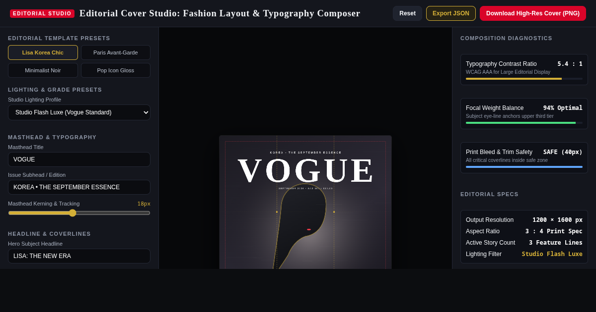 Editorial Cover Studio: Fashion Layout & Typography Composer preview